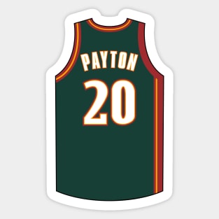 Gary Payton Seattle Supersonics Jersey Qiangy Sticker